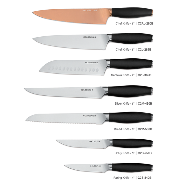 Набор кухонных ножей с ножницами