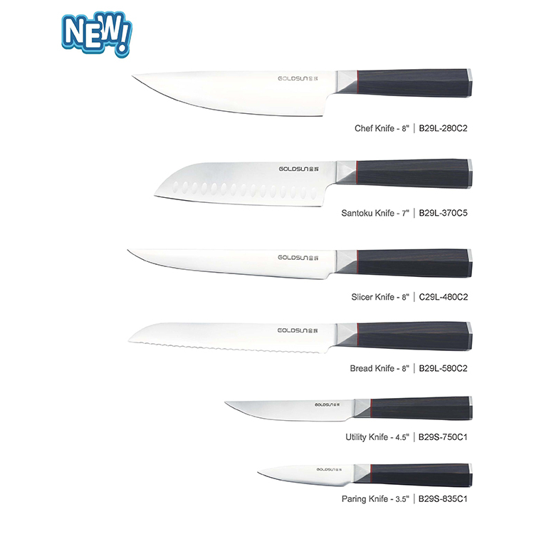 Sechseckiges Griffdesign mit Naturholz