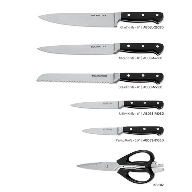 Set portacoltelli con manico in ABS