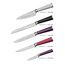 Juego de cuchillos de cocina con mango colorido de ABS