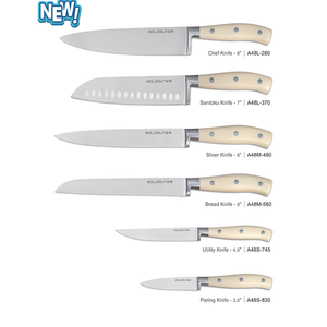 Creamy-Classic Forged 6-piece Knife Set with Block